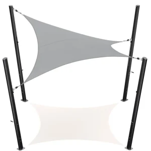 Schattenstoff - quadratisch - 3 x 3 m hellgrau