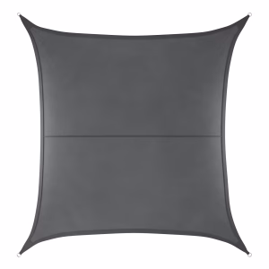 Schaduwdoek - vierkant - 4 x 4 m donkergrijs
