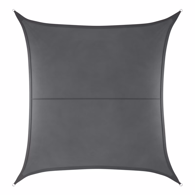 Schaduwdoek - vierkant - 4 x 4 m donkergrijs