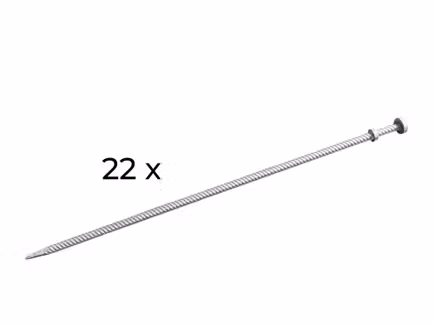 Set haringen (22) van 150 cm voor stretchtent 15 x 20 m