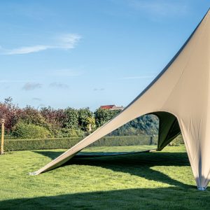 Stertent Stellar 7 plain - set 15 m - pvc - Dak zwart - Frame zwart