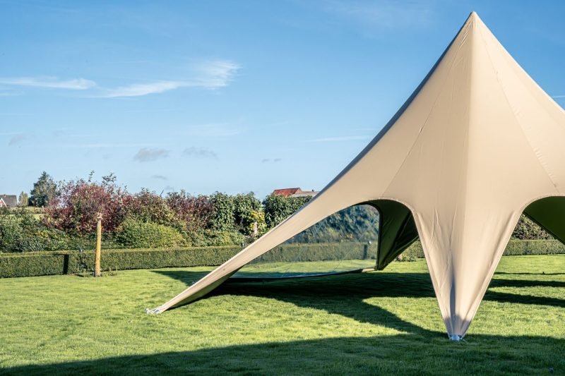 Stertent Stellar 7 plain - set 15 m - pvc - Dak zwart - Frame zwart