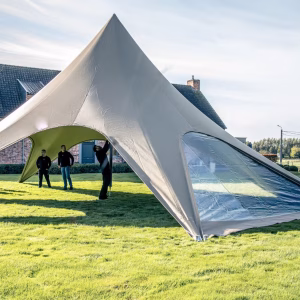 Stertent Stellar 7 plain - zijwand met panoramisch venster 15 m Desert sand