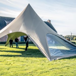 Stertent Stellar 7 plain - zijwand met panoramisch venster 15 m Zwart