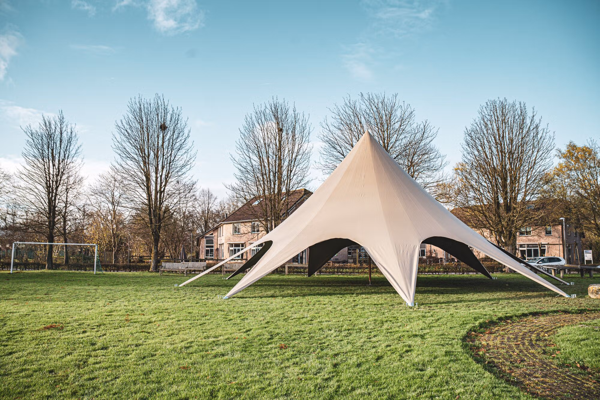 Stertent Stellar 9 blockout - set 18 m - pvc - Dak wit opaque - Frame