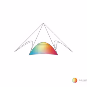 Stertent StellarLite zijwand - deur - 10m diameter - Polyester bedrukt