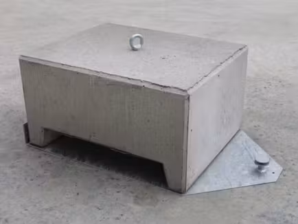 Stertent - stalen plaat voor betonblok - 340 kg