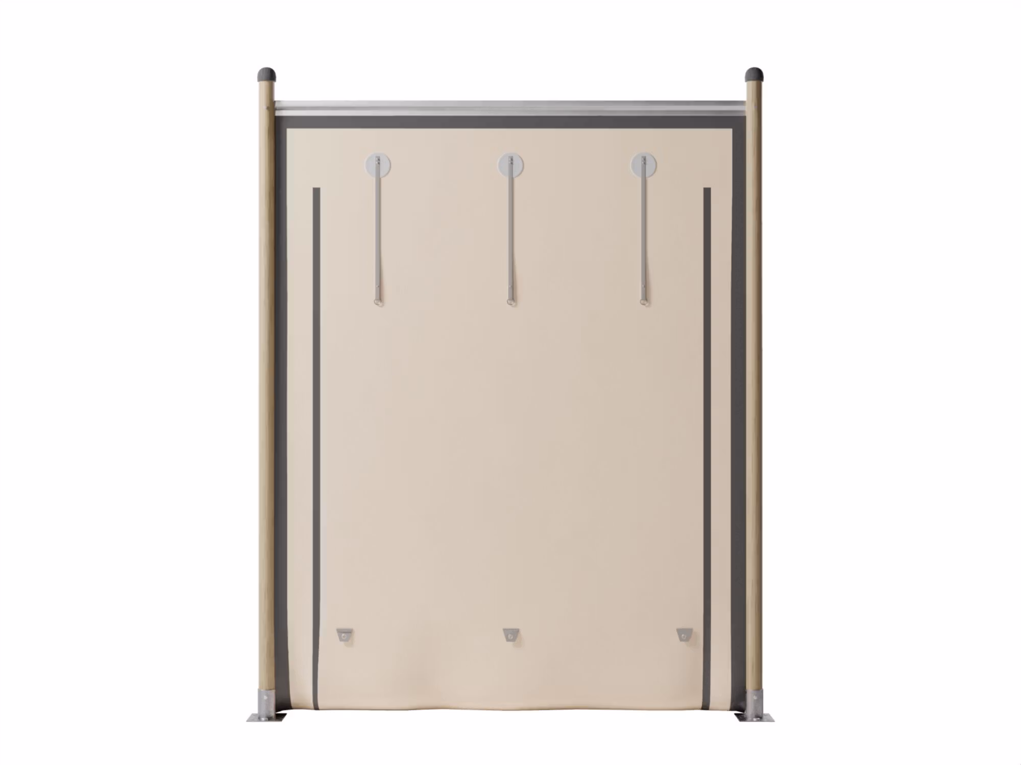 Hiflexx zijwand (740 g/m²) - basis - 2x2,75 m - zonder raam Zand/Zand