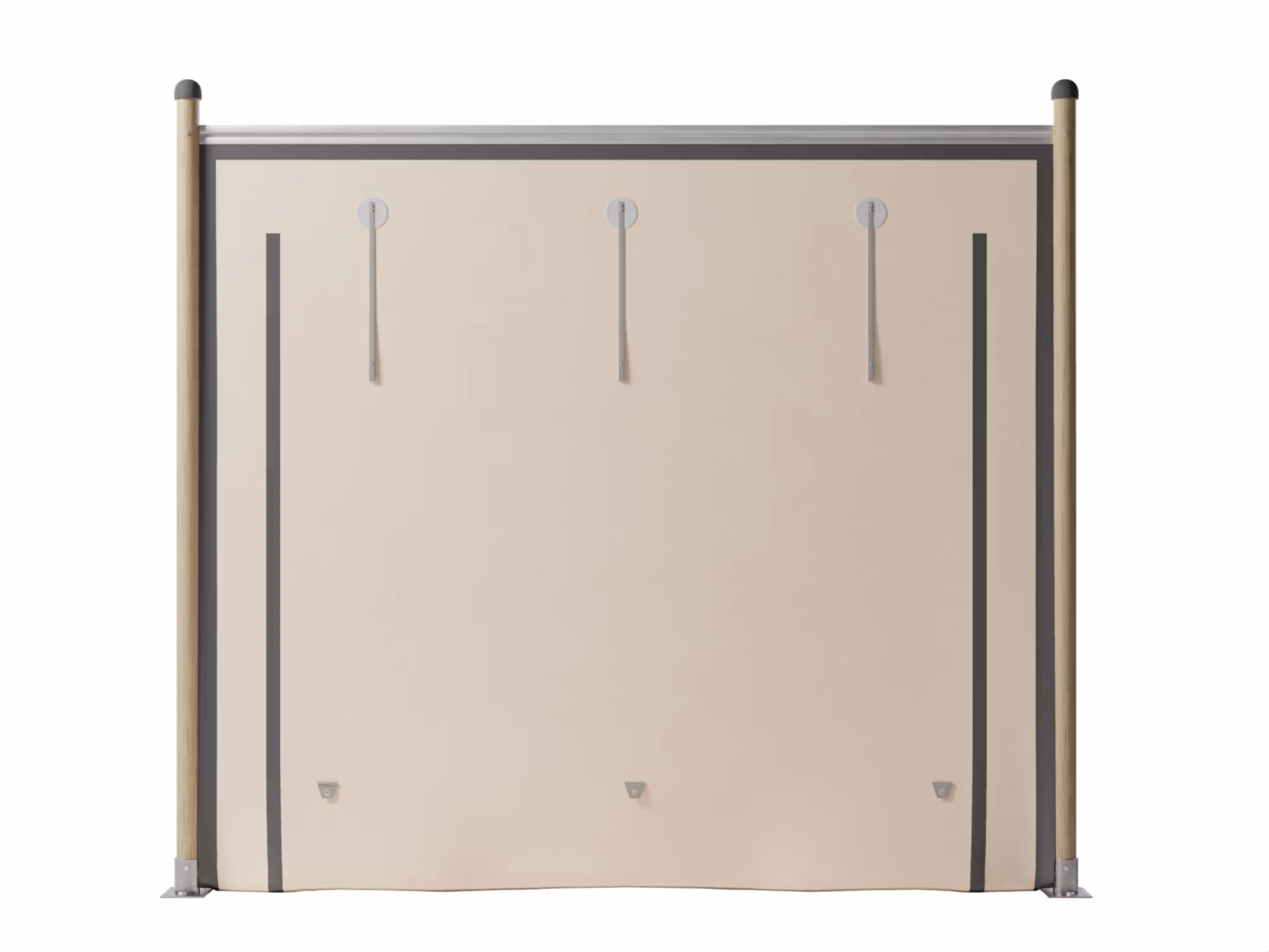 Hiflexx zijwand (740 g/m²) - basis - 3x2,75 m - zonder raam Zand/Zand