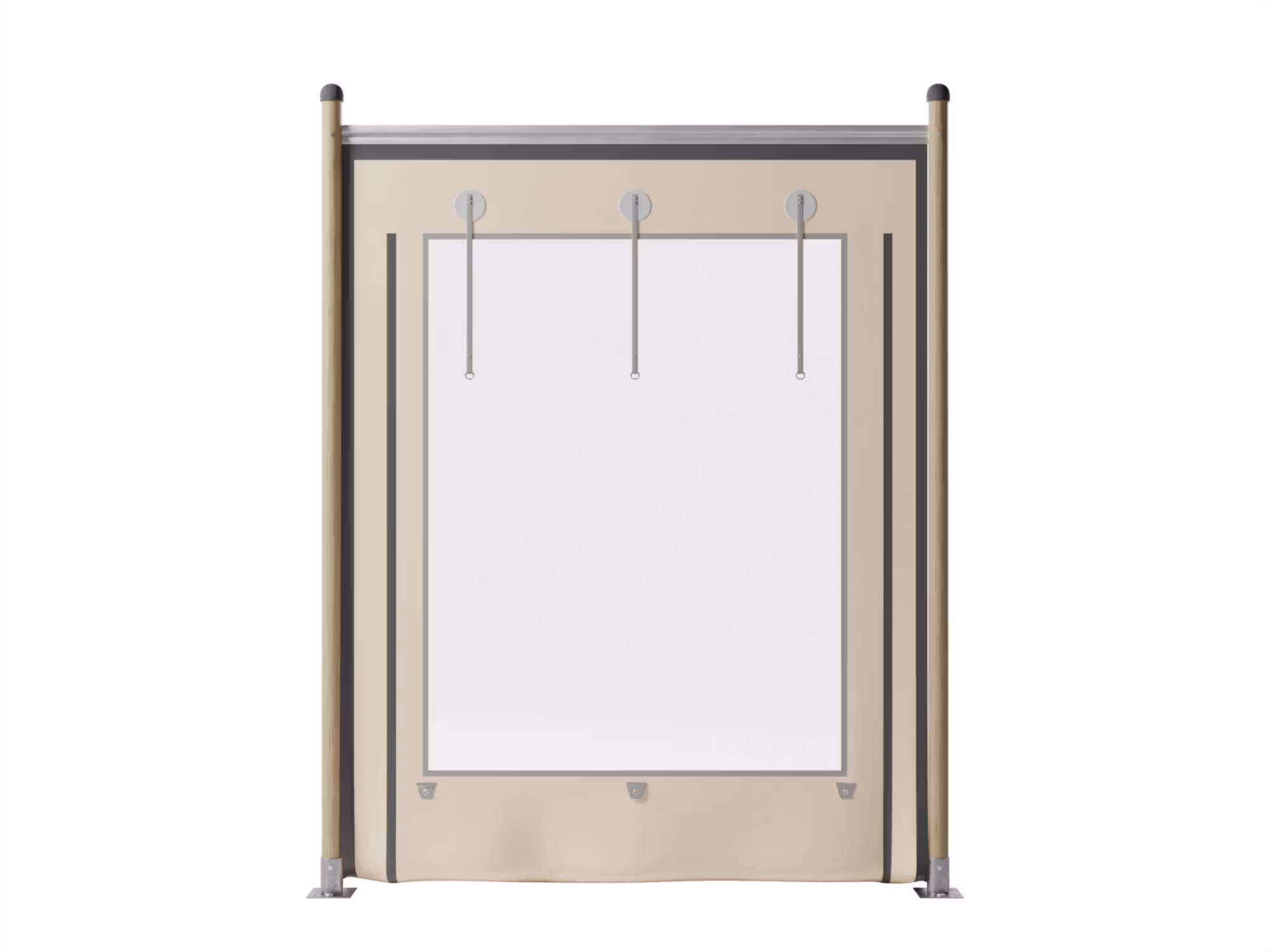 Hiflexx zijwand (740 g/m²) - basis - 2x2,75 m - met panorama raam Zand/Zand