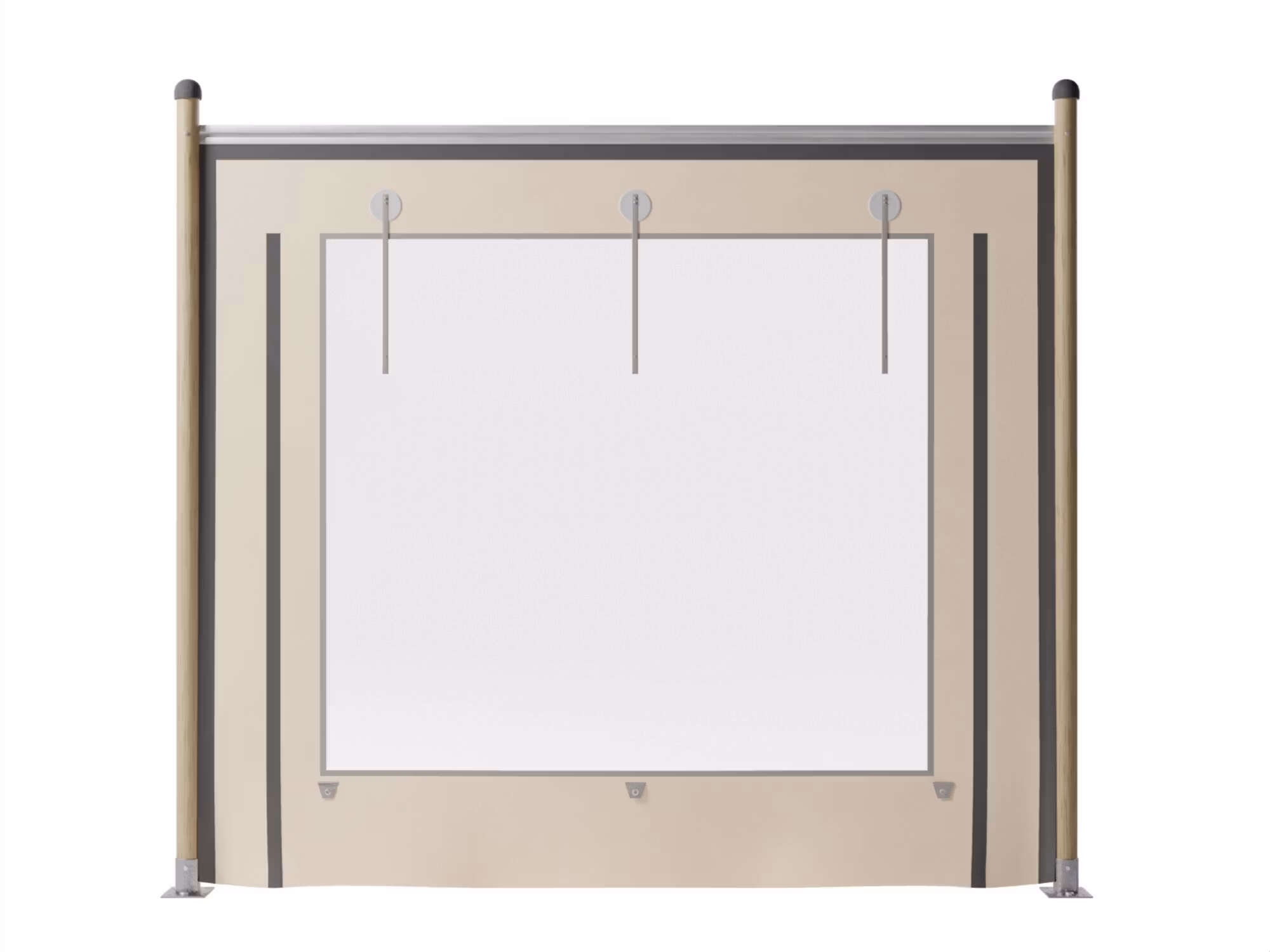 Hiflexx zijwand (740 g/m²) - basis - 3x2,75 m - met panorama raam Zand/Zand