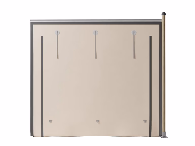 Hiflexx-Seitenwand (740 g/m²) – Erweiterung – 3 x 2,75 m – ohne Fenster Sand/Sand