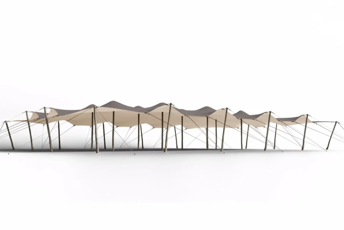 TRIFLEXX-STRETCHZELT-PLANE (560 g/m²) MIT KLEMMEN – 10 x 15 m