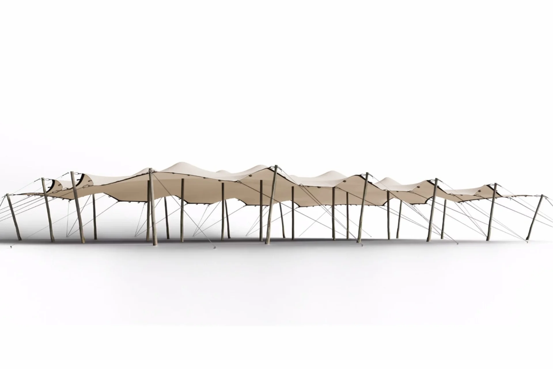 TRIFLEXX STRETCHTENT ZEIL (560 G/M²) MET KLEMMEN - 10 X 17 M