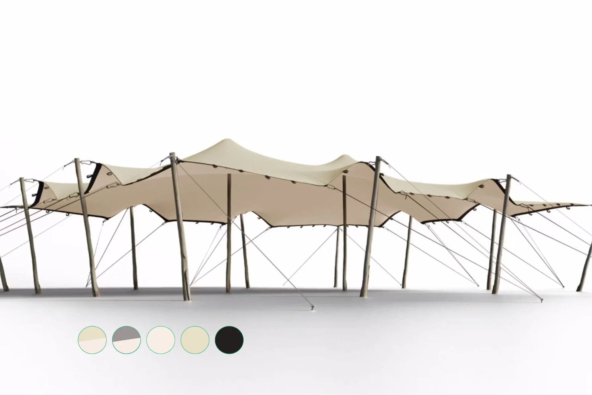 TRIFLEXX STRETCHTENT ZEIL (560 G/M²) MET LUSSEN - 10 X 10.5 M