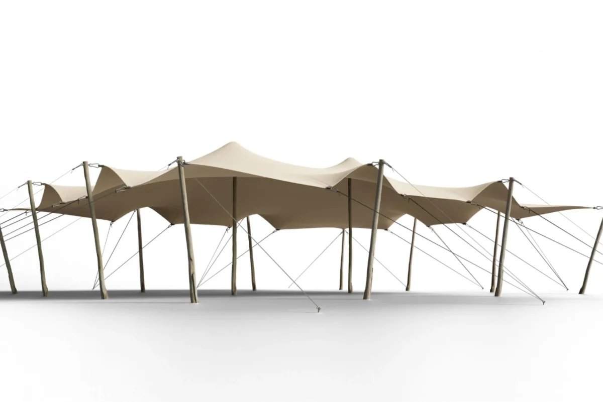 TRIFLEXX STRETCHTENT ZEIL (560 G/M²) MET KLEMMEN - 10 X 12.5 M