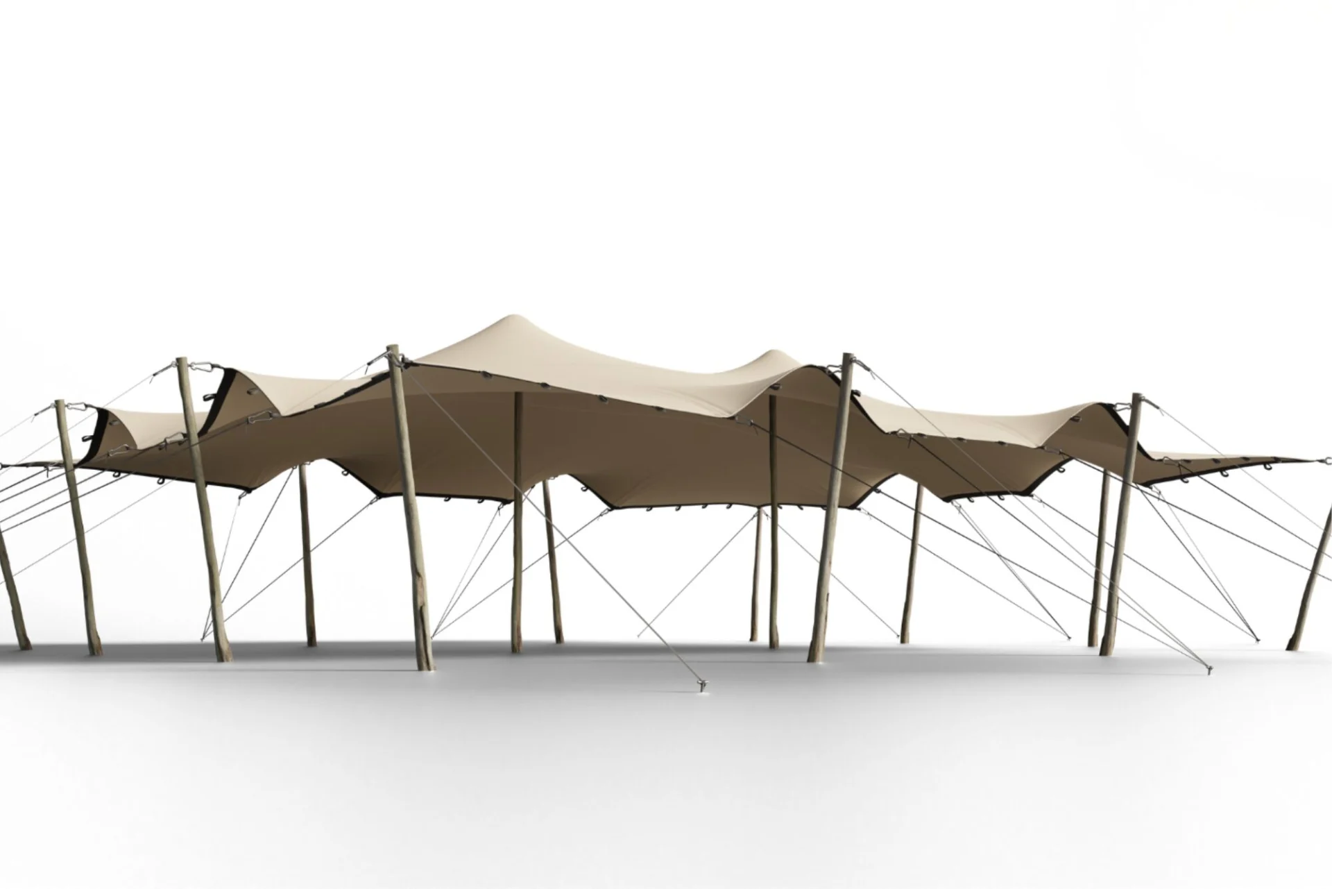 TRIFLEXX STRETCHTENT ZEIL (560 G/M²) MET LUSSEN - 6,5 X 10 M