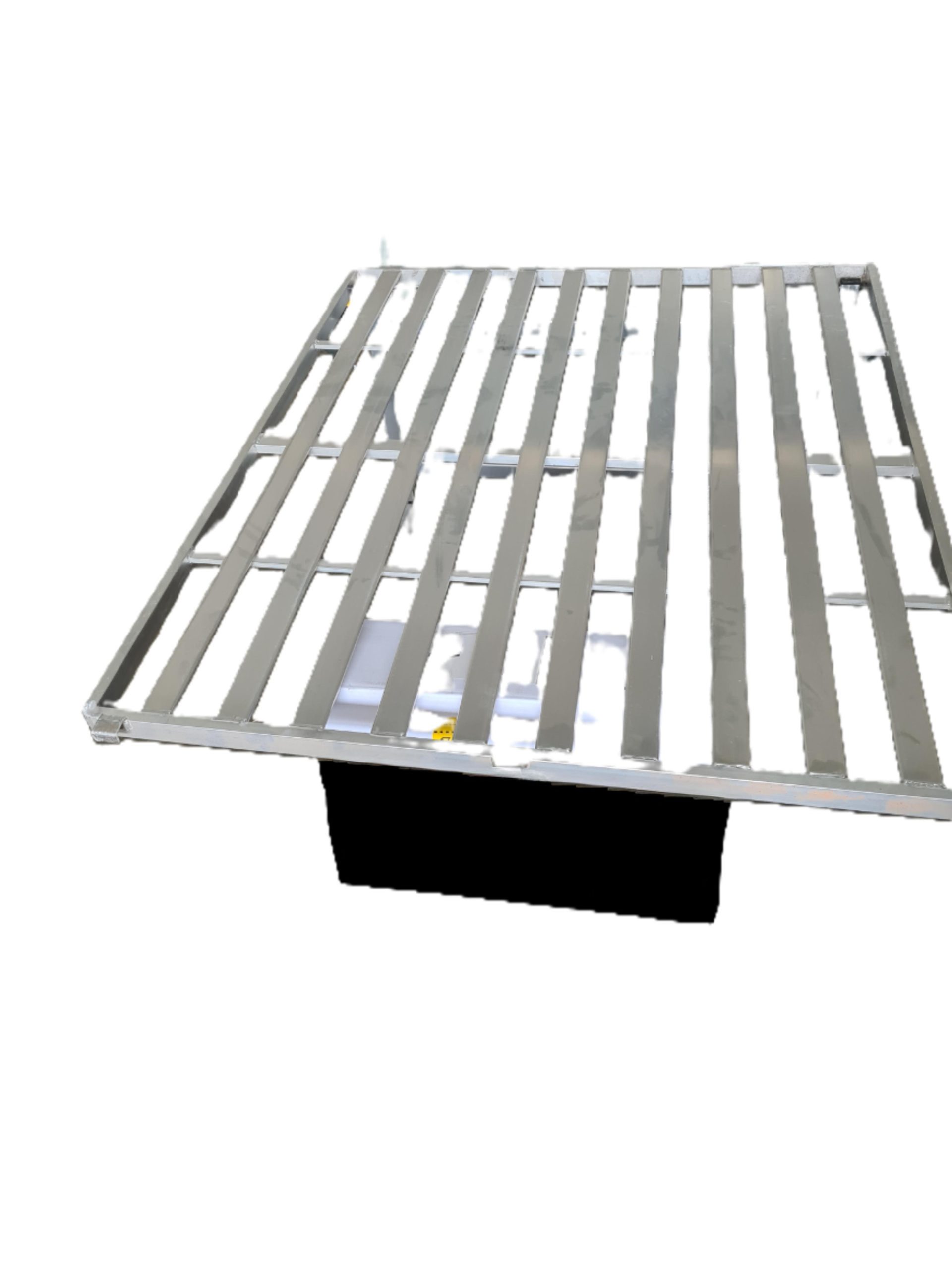 Schuine bloementafel – aluminium – 150 × 125 cm – hoogte 60/80 cm verlenging