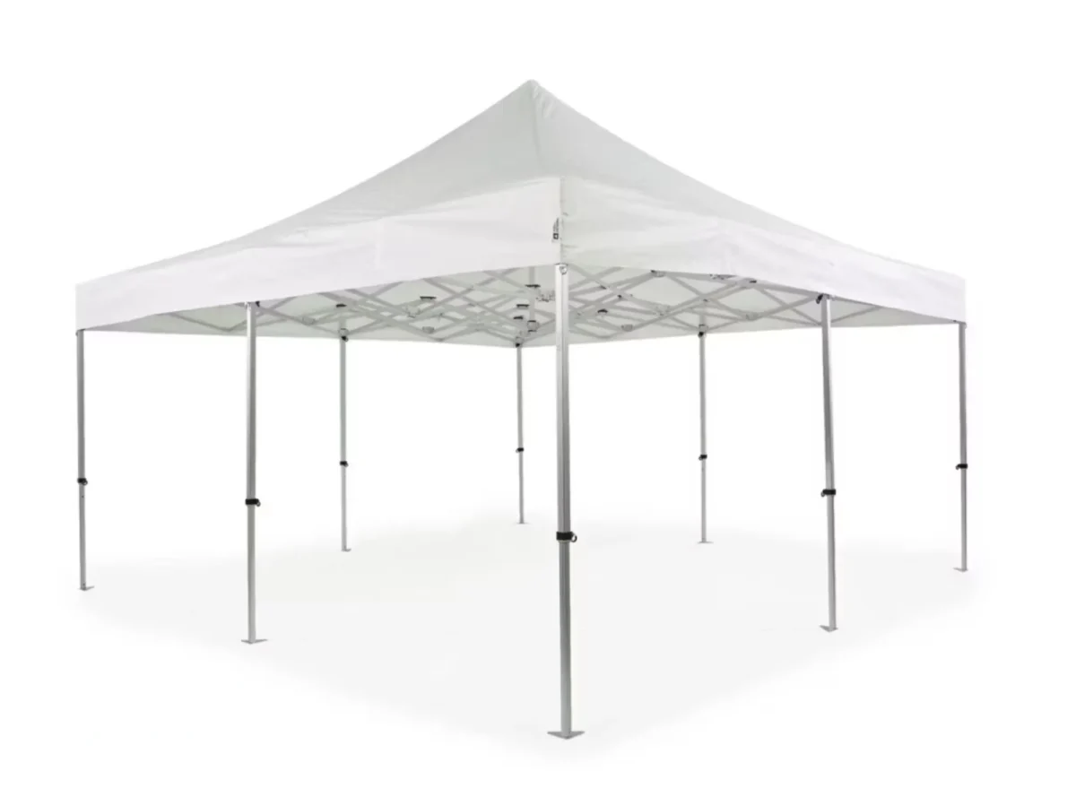 Faltzelt Flexxum AluForce Marketbase – 5 x 5 m – Aluminiumrahmen 2,5 mm und Polyester-Dachplane