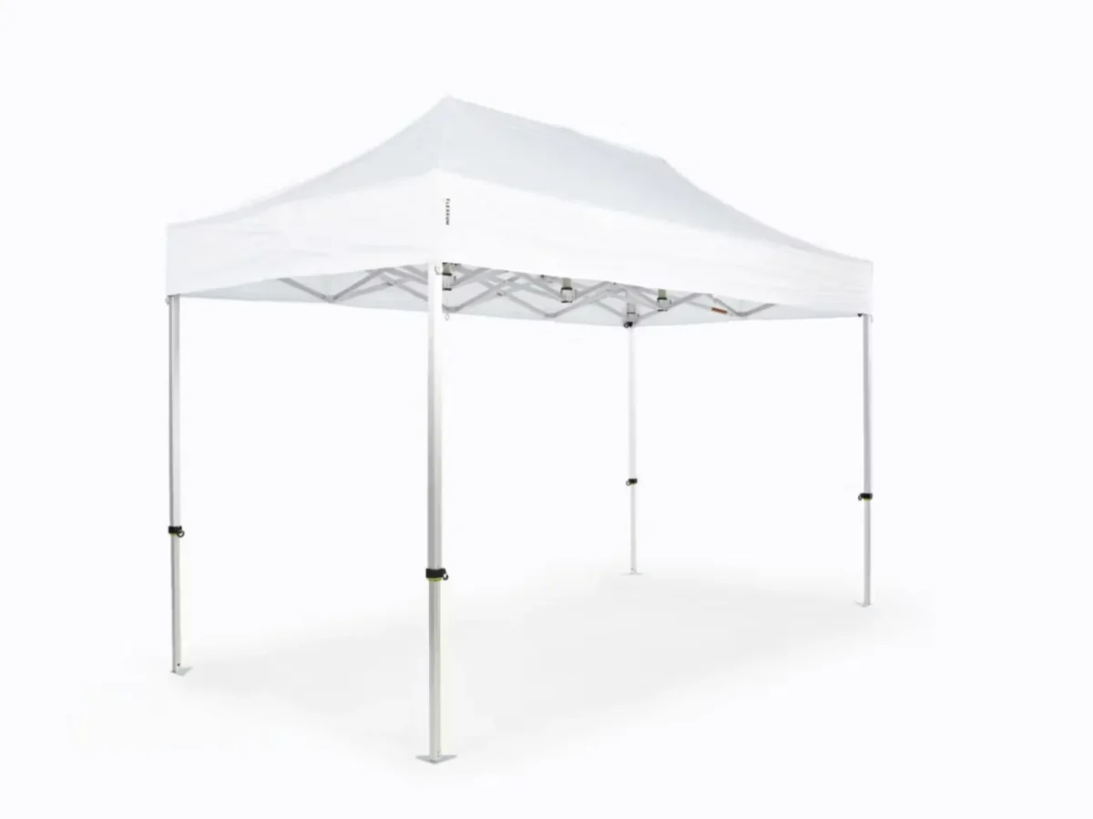 Tente pliante Flexxum Aluforce à armature en aluminium de 2,5 mm avec toile de toit - 2 x 4 m - PVC