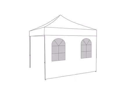 Vouwtent Zijwand boograam - 4m - Polyester