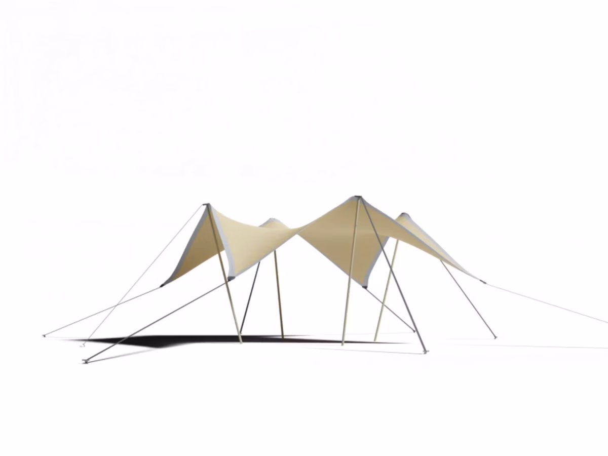 Easyflexx stretch tent with aluminum pole set Olive Grove - 8.50 x 8.50 m