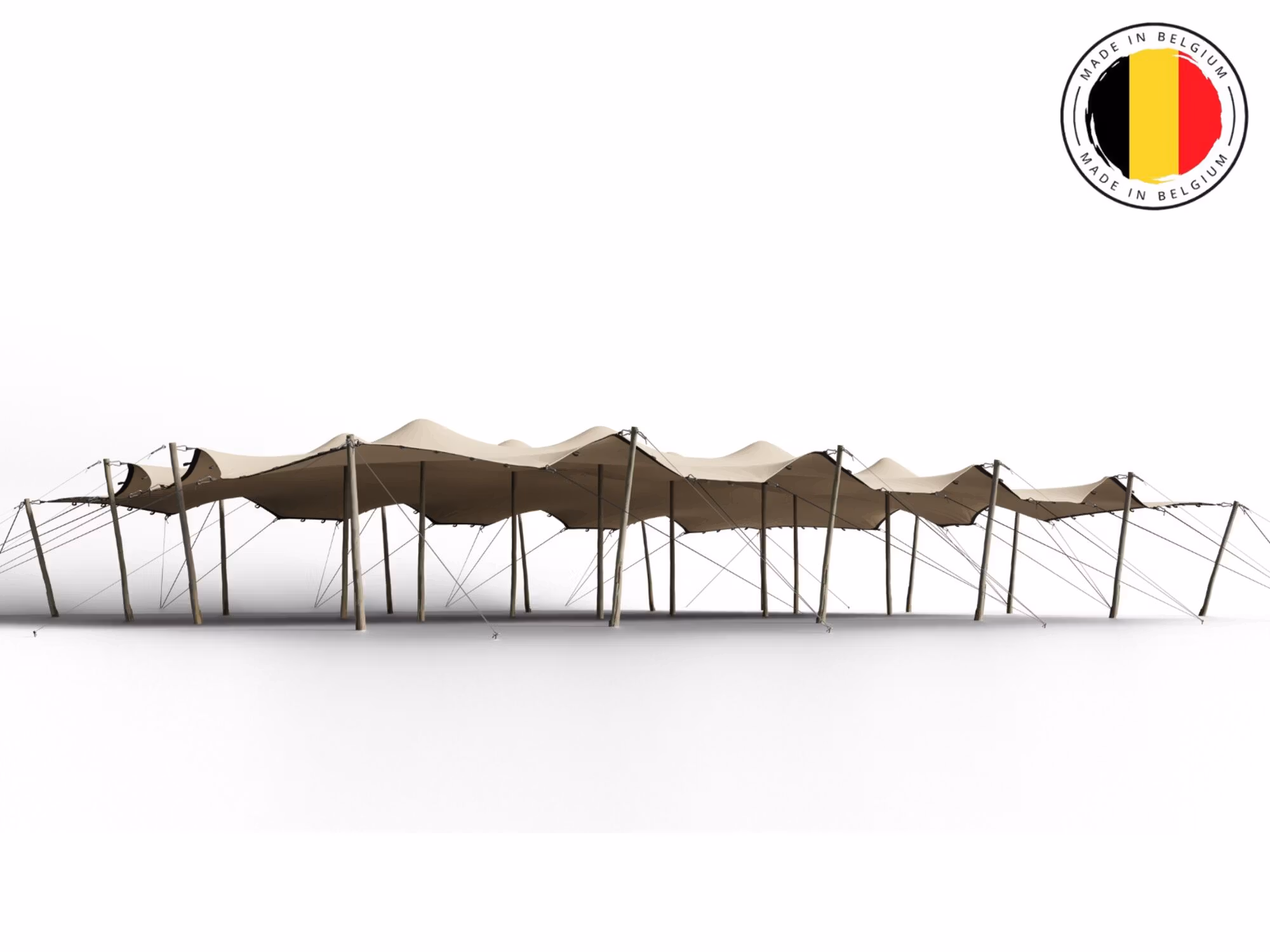 HIFLEXX STRETCHTENT ZEIL (740 G/M²) MET KLEMMEN - 15 X 20 M