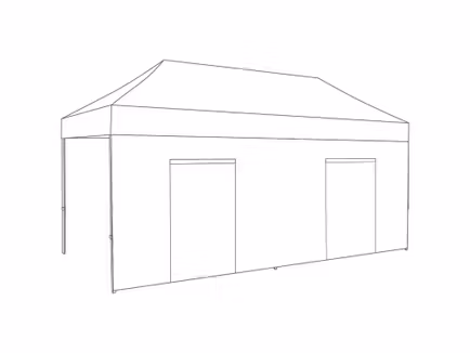 Vouwtent Zijwand Deur - 5m - Polyester