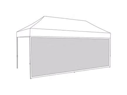 Vouwtent Zijwand panorama raam - 5m - Polyester