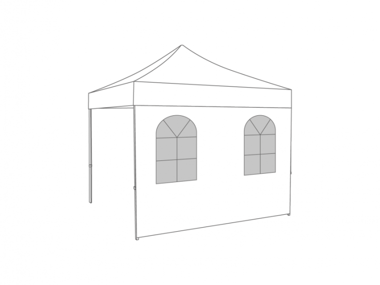 Vouwtent Zijwand boograam - 2m - Polyester