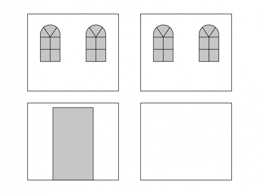 Vouwtent Zijwandenset met draagtas - Boogramen - 1,5x1,5m