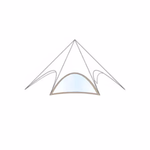 zijwand - raam - 10m diameter - Polyester Desert Sand