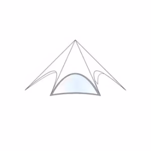 zijwand - raam - 10m diameter - Polyester Zand