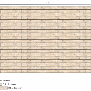 Complete vlondervloer voor stretchtent 10 m x 15 m