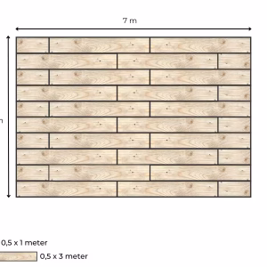 Complete vlondervloer voor stretchtent 6,5 m x 5 m