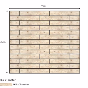 Complete vlondervloer voor stretchtent 6,5 m x 6,5 m