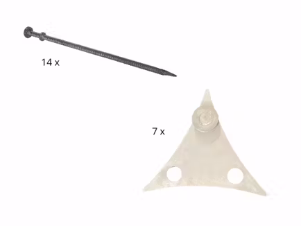 Verankeringsset (haringen + platen) voor stertent Stellar 7 | 15 m