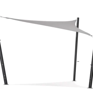 Schaduwdoek - driehoek - 4 x 4 x 4 m - Ademend - HDPE - Greige 2