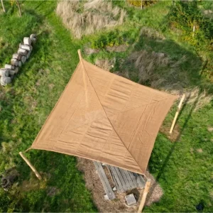 Schaduwdoek - kokosvezel - driehoek 3 x 3 x 3 m 5