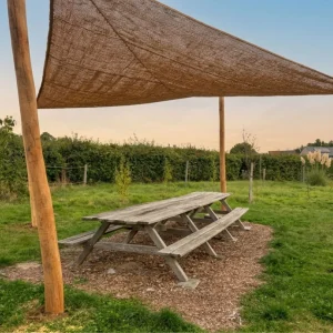 Schaduwdoek - kokosvezel - driehoek 3 x 3 x 3 m 6