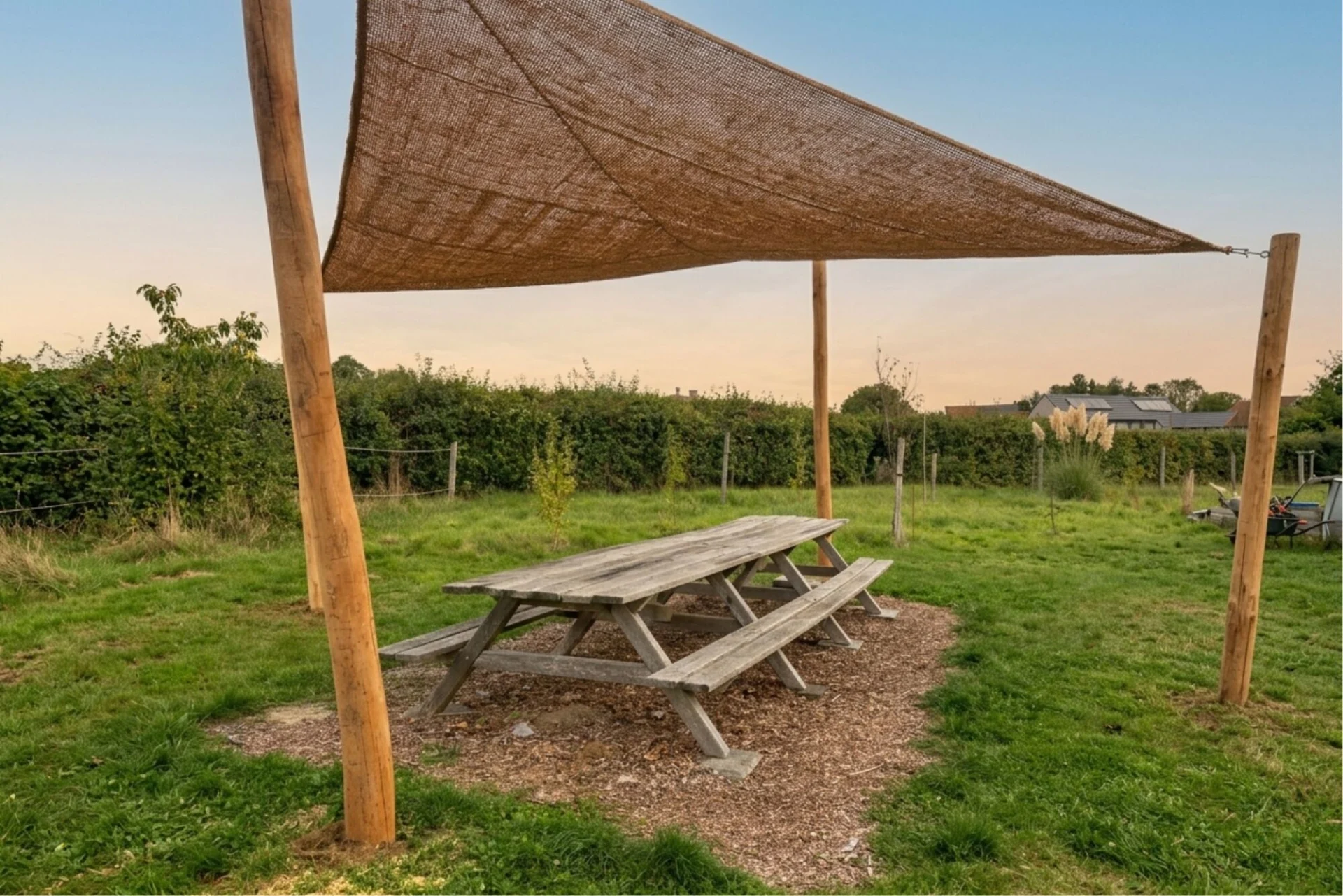 Schaduwdoek - Kokosvezel driehoek - 5 x 5 x 5 m