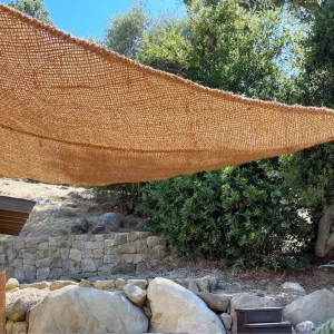 Schaduwdoek - kokosvezel - driehoek 3 x 3 x 3 m 7