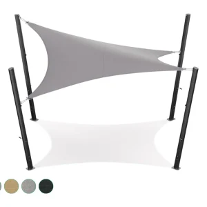 Schaduwdoek - rechthoek - 3 x 4 m - Ademend - HDPE - Greige