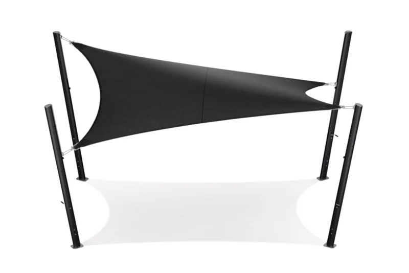 Shade cloth - rectangle - 3 x 5 m - Breathable - HDPE - Carbon
