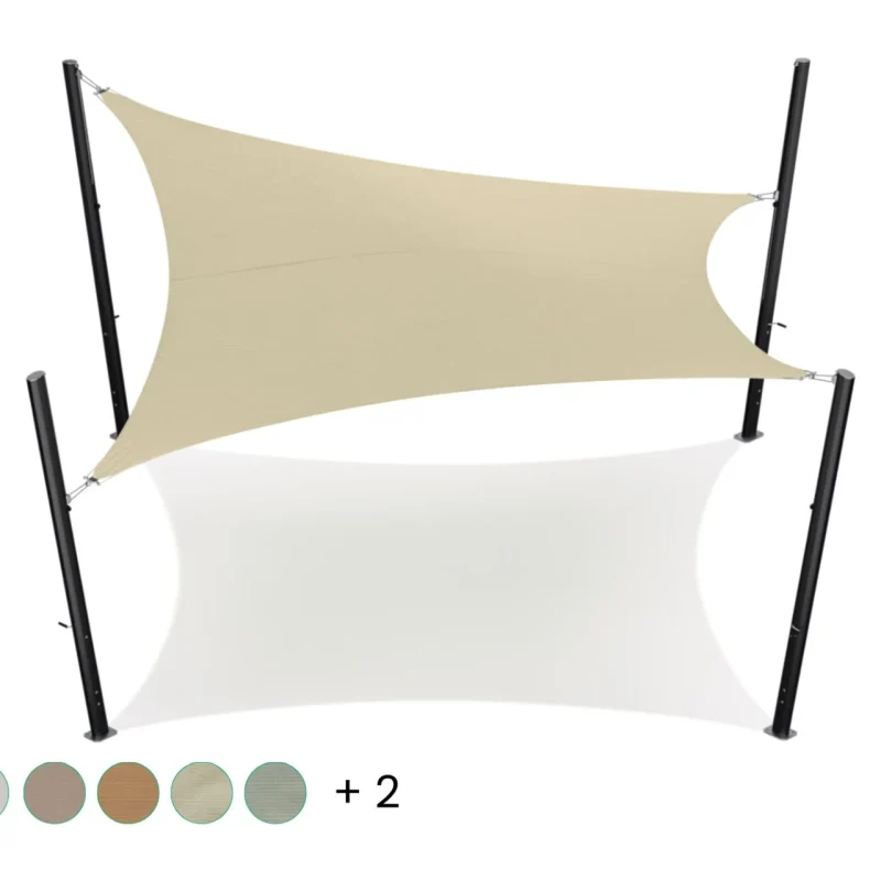 Sonnenschutzplane – quadratisch – 5 x 5 m – wasserdicht – Polyester