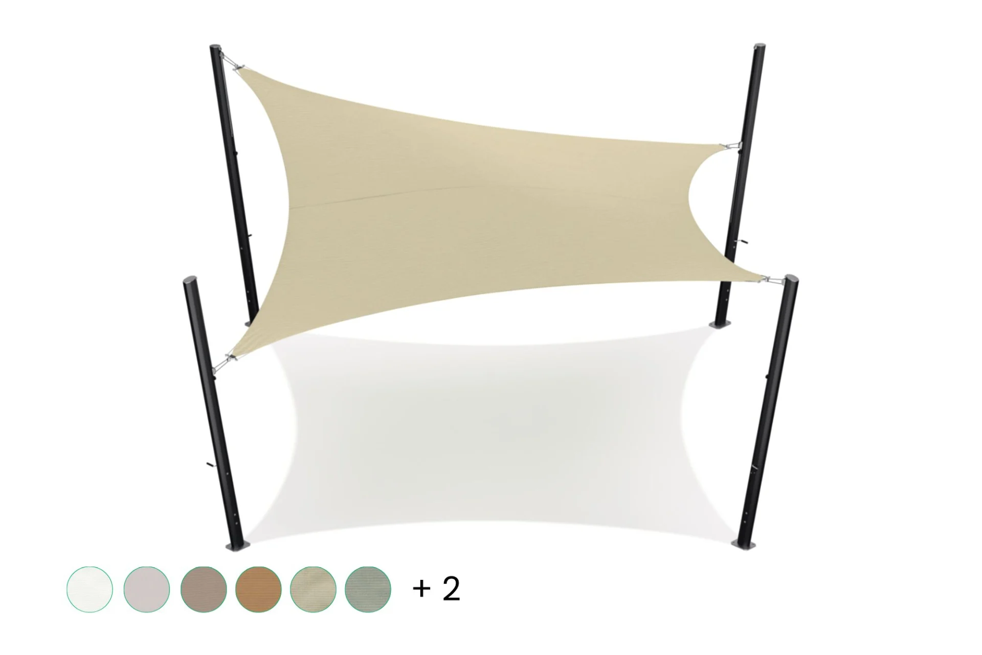 Schaduwdoek - vierkant - 5 x 5 m - Waterdicht - Polyester