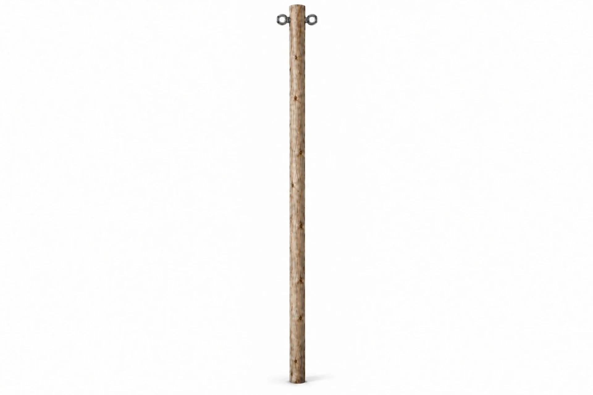 Eucalyptus Wooden Post | 240 cm - Galvanized Eye Nuts